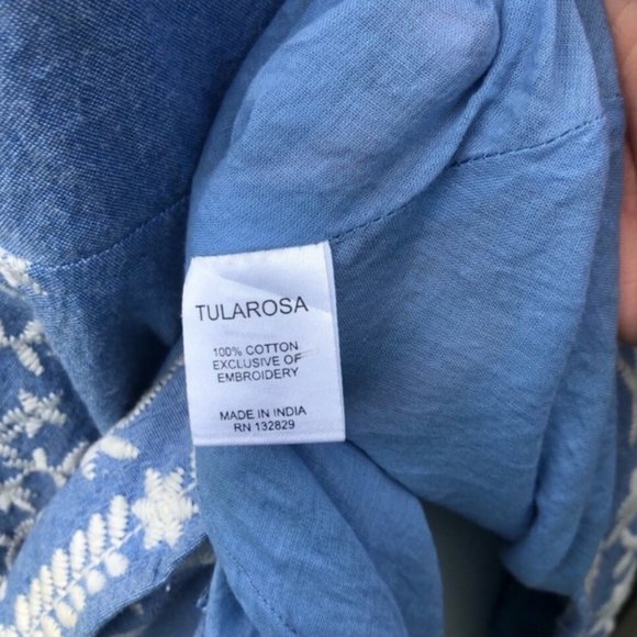 Tularosa Otto Embroidered Chambray Mini Dress - Picture 8 of 9